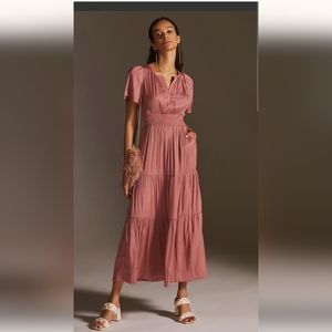 Anthropologie Somerset Satin Maxi Dress XXS
